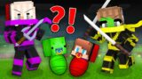 Baby Mikey and JJ Adopted By NINJA WIFES in Minecraft (Maizen)