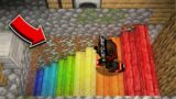 I Found This secret Rainbow Stairs under my House in Minecraft