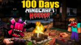 I Survive 100 Days In REAL LIFE Horror Minecraft World?