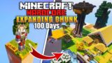 I Survived 100 Days ON AN EXPANDING CHUNK in Minecraft Hardcore!