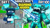 I Survived 100 Days as a DIAMOND WARDEN in Minecraft