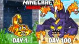 I Survived 100 Days as a LAVA SCORPION in HARDCORE Minecraft