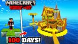 I Survived 100 days on ONE BOAT in Minecraft Hardcore