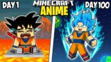 I Survived 1000 Days as ANIME in Minecraft