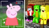 JJ and Mikey and Banana Kid Escape from PEPPA PIG Family in Minecraft Challenge Maizen