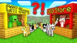 JJ's DOG Store vs Mikey's CAT Store Battle in Minecraft – Maizen