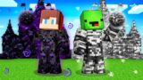 Mikey BEDROCK King vs JJ OBSIDIAN King Survival Battle in Minecraft (Maizen)