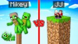 Mikey Family TINY vs JJ Family GIANT Pillar Battle in Minecraft (Maizen)