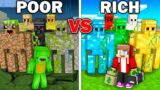 Mikey POOR vs JJ RICH Golem Army Survival Battle in Minecraft – Maizen