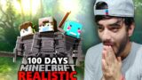 SURVIVING 100 DAYS in Realistic Minecraft World [ft. Friends]