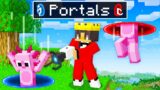 Using PORTALS To Prank My Friends In Minecraft!