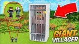 WE PUT A GIANT VILLAGER IN A HUGE PRISON IN MINECRAFT!