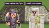 1000 iron golems vs 1000 netherite piglin brute | Minecraft Mob Battle