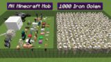 1000 iron golems vs all minecraft mobs | Minecraft Mob Battle