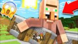 Giant Villager is Destroying our Village in Minecraft….