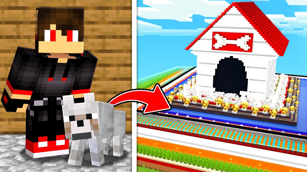 I Built Safest Security Base for my Dog in Minecraft - Minecraft videos