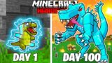 I Survived 100 Days as a DIAMOND CROCODILE in HARDCORE Minecraft