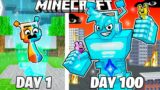 I Survived 100 Days as a DIAMOND SPRUNKI in Minecraft!