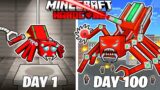 I Survived 100 Days as a MECHA SPIDER in HARDCORE Minecraft