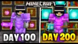 I Survived 200 Days of HARDCORE Minecraft Bedrock…