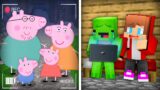 JJ and Mikey Got Peppa Pig family on a Hidden Camera Mummy pig , Daddy pig , George Minecraft Maizen