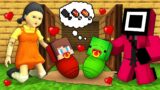 JJ and Mikey were ADOPTED by SQUID GAME DOLL Family in Minecraft – Maizen