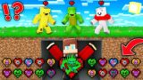 MUTANTS HEARTS Speedrunner vs Hunters : JJ vs Mikey, Banana Kid in Minecraft Maizen!