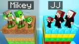 Mikey Family POOR vs JJ RICH Family Random Layer Chunk in Minecraft (Maizen)