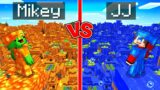 Mikey LAVA vs JJ WATER Village Survival Battle in Minecraft (Maizen)