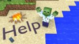 Poor Zombie Boy Finds Way to Survive on Deserted Island – Minecraft Animation