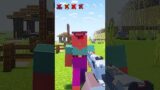 SIMON SAYS WITH GUNS OR BE BANNED IN MINECRAFT! PART 9 #shorts #minecraft