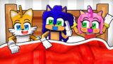 Sonic's FIRST SLEEPOVER In Minecraft!