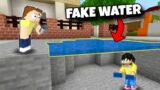 USING FAKE WATER to FOOL My Friends In Minecraft! (Tagalog)