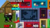 We Trapped EVERY MOB In 100 Days In Minecraft Hardcore | Duo 100 Days